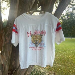 Vinyl Icons Def Lepard Crop Womens size M Shirt